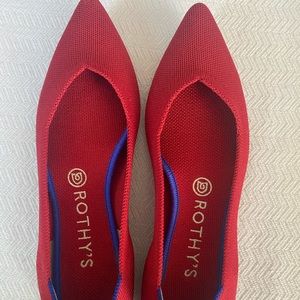Rothy’s The Point Ballet Flat Chili Red Women 9